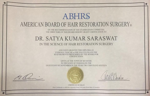 American Board of Hair Restoration Surgery, 2016